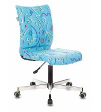 Кресло Бюрократ CH-330M голубой Sticks 06 крестов. металл хром