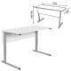 Стол-парта 2-местный регулируемый СУТ.55, 1200х500х640-780 мм, рост 4-6, серый каркас, ЛДСП белая. Фото товара с разных ракурсов.