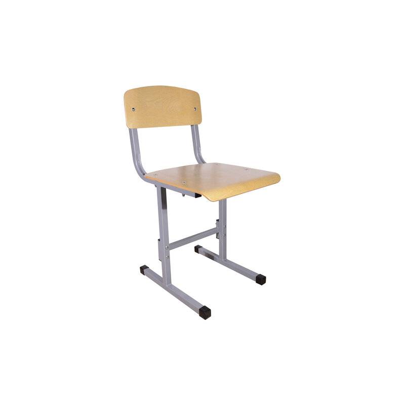 Стул ученический нерегулируемый "Умник", 380х480х800 мм, рост 6, серый каркас главное фото