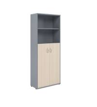 Шкаф с глухими средними дверьми СТ-1.6 Клен/Металлик 770*365*1975 