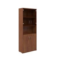 Шкаф комбинированный малыми стеклянными и глухими дверьми СТ-1.4 Орех Французcкий 770*365*1975 